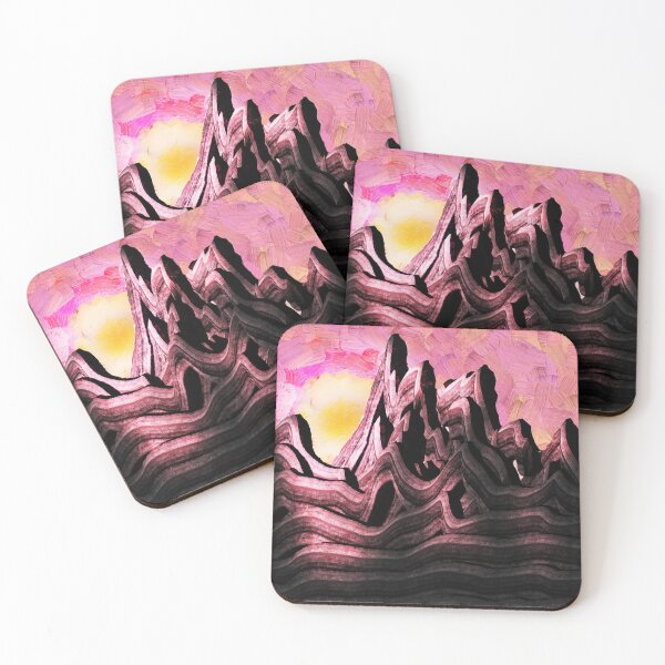 Artikelvorschau, Rosa Sonnenuntergang Berge entworfen und verkauft von FP-097.
