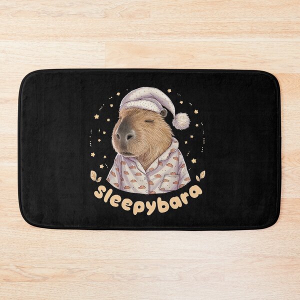 Item preview, Sleepy Capybara in Pajamas – Relaxing Nighttime Illustration designed and sold by love3617.