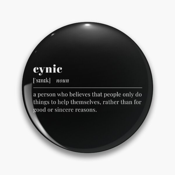 Item preview, cynic (white text) designed and sold by pilotpegasus.