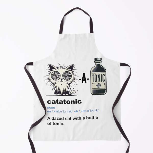 Item preview, Catatonic - a dazed cat with a bottle of tonic designed and sold by XYZish.