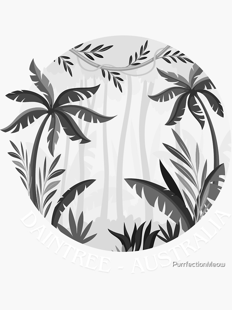 Thumbnail 3 of 3, Sticker, Daintree Rainforrest, Queensland, Australia designed and sold by PurrfectionMeow.