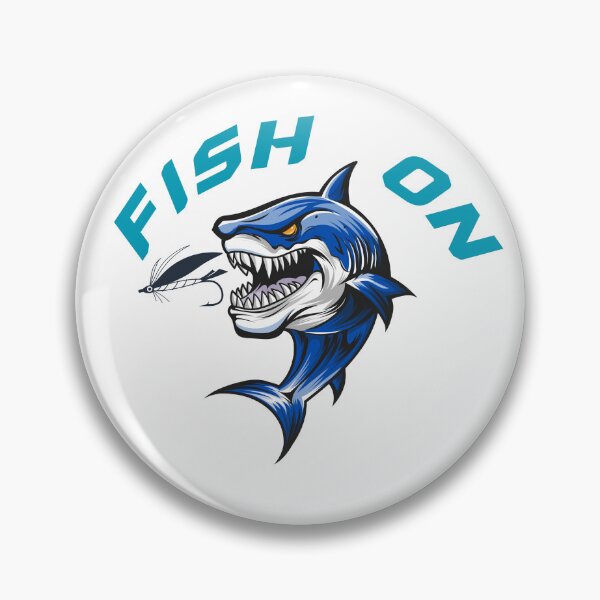 Item preview, fish on ,shark and bait funny fishing design . designed and sold by Bostonfashion25.
