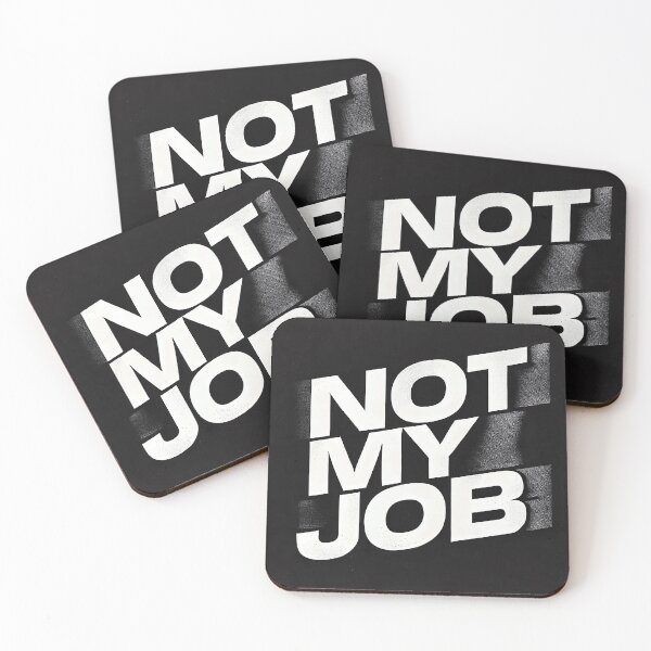Item preview, Distorted “Not My Job” Glitch Typography – Edgy Digital Aesthetic designed and sold by Gold Turtle  Lina.