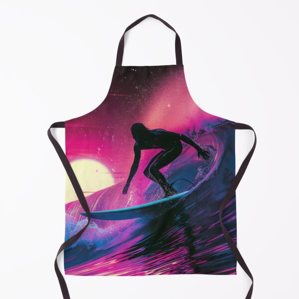 Item preview, Surfer at Sunset Retro Neon Style designed and sold by AdamesArtStudio.