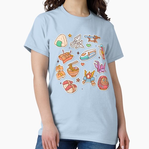 Vista previa del artículo con la obra «Pack de Pegatinas Japón – Doodles Kawaii Cultura Japonesa», diseñado y vendido por CreaTahiti.