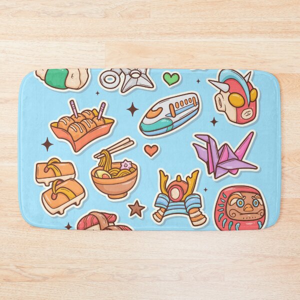 Item preview, Japan Cute Sticker Pack – Kawaii Japanese Culture Doodle designed and sold by CreaTahiti.