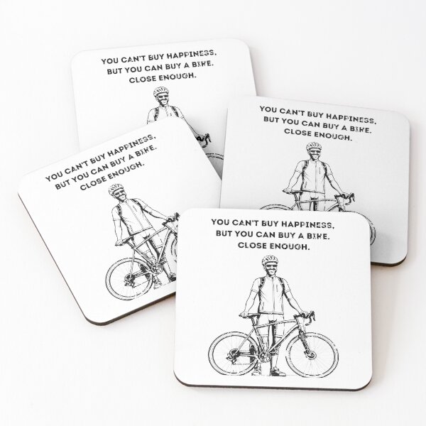 Item preview, You can't buy happiness, but you can buy a bike. Close enough. - t-shirt designed and sold by Trekwise Apparel.