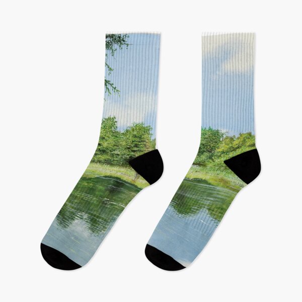 Item preview, Tinted mirror - a park in summer with a lake designed and sold by art paintings.