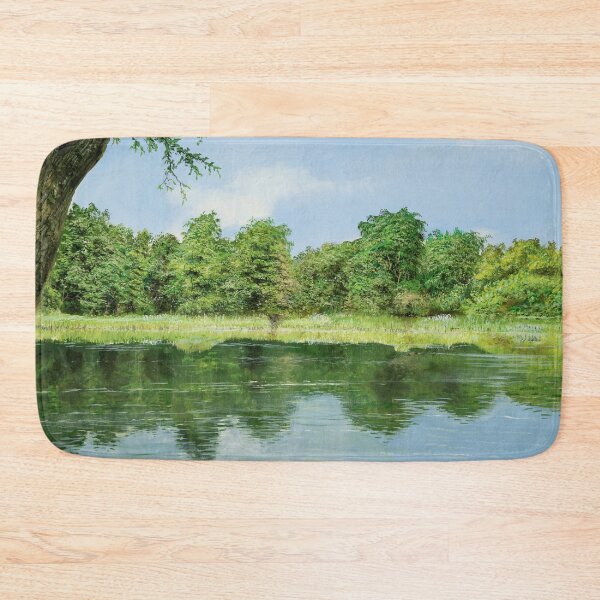 Item preview, Tinted mirror - a park in summer with a lake designed and sold by art paintings.
