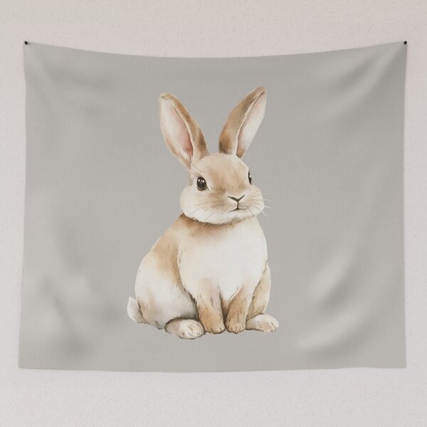 Item preview, Brown cute bunny, watercolor designed and sold by Lichtisign.
