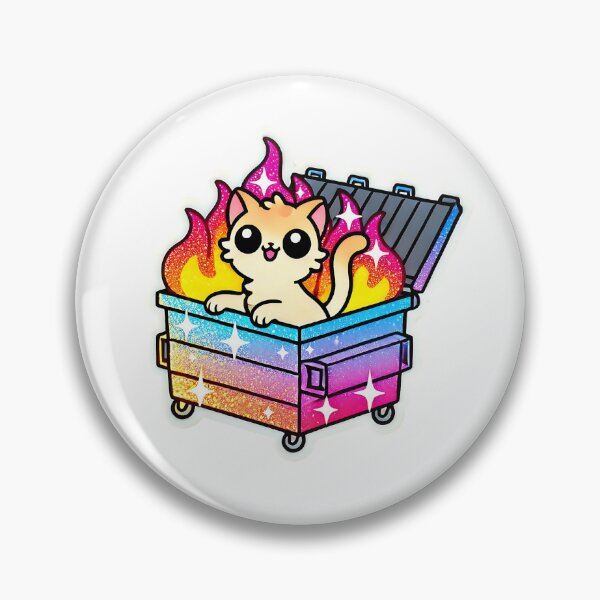 Item preview, Dumpster fire kitty designed and sold by MellowPeach.