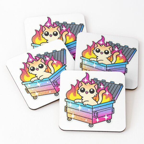 Item preview, Dumpster fire kitty designed and sold by MellowPeach.