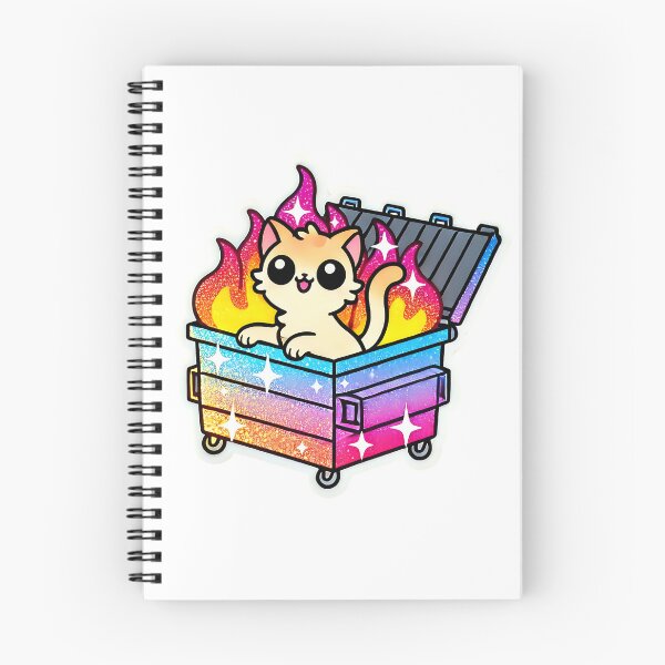 Item preview, Dumpster fire kitty designed and sold by MellowPeach.