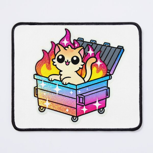 Item preview, Dumpster fire kitty designed and sold by MellowPeach.