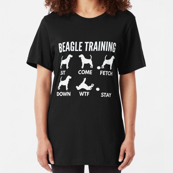 Beagle Training Beagle Tricks Slim Fit T-Shirt