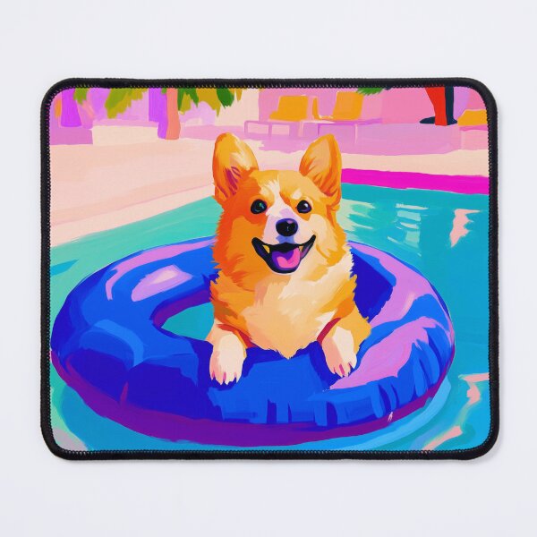 Item preview, Poolside Corgi designed and sold by lostinpixels.