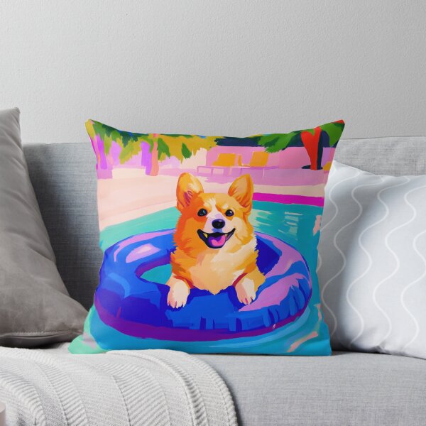 Item preview, Poolside Corgi designed and sold by lostinpixels.
