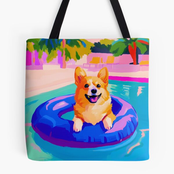 Item preview, Poolside Corgi designed and sold by lostinpixels.