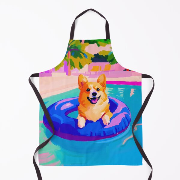 Item preview, Poolside Corgi designed and sold by lostinpixels.