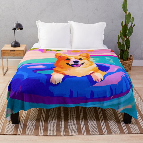 Item preview, Poolside Corgi designed and sold by lostinpixels.
