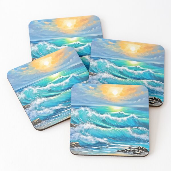 Item preview, Ocean's Embrace: Wave Art designed and sold by Health And Fitness Posts e-Store.