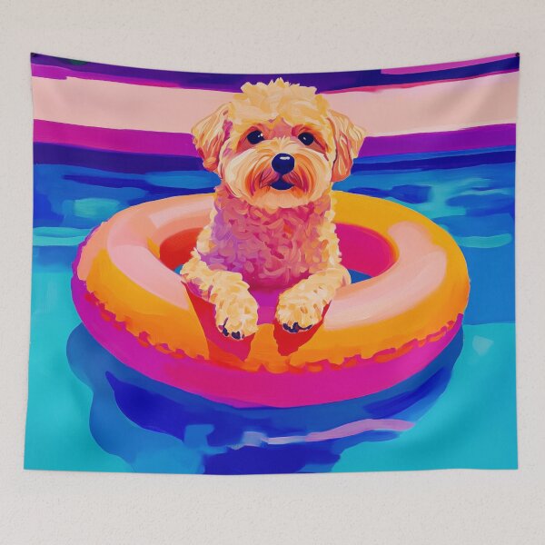 Item preview, Poolside Golden Doodle designed and sold by lostinpixels.