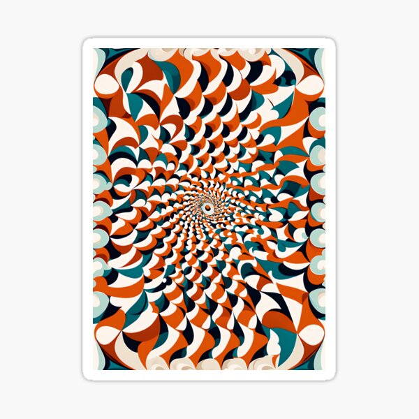 Impossible shape pattern repeating itself Sticker