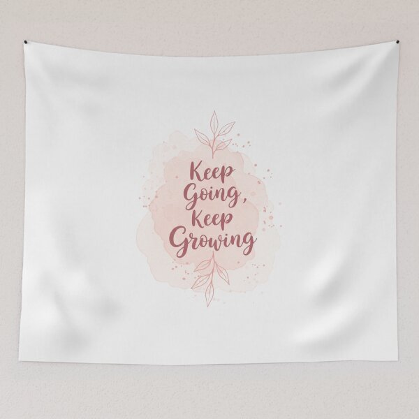 Item preview,  Keep Going, Keep Growing - pink designed and sold by FitEnvy.