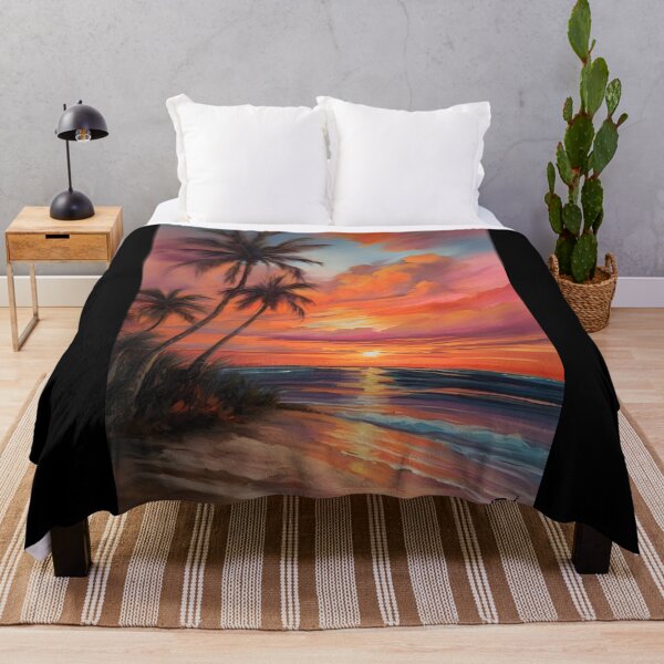 Item preview, Sunset Beach Tropical Palm Tree designed and sold by Fateh-Kro ⭐⭐⭐⭐⭐.