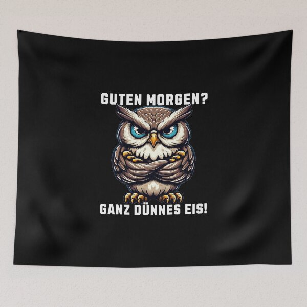 Item preview, Good Morning Very Thin Ice Grumpy Owl designed and sold by MEMES-GER.