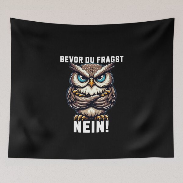 Item preview, Before you ask No grumpy owl, Grumpy Owl designed and sold by MEMES-GER.