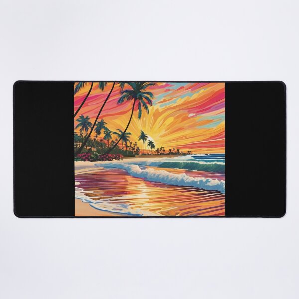 Item preview, Sunset Beach Tropical Palm Tree designed and sold by Fateh-Kro ⭐⭐⭐⭐⭐.