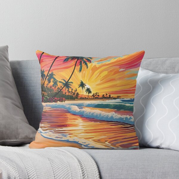 Item preview, Sunset Beach Tropical Palm Tree designed and sold by Fateh-Kro ⭐⭐⭐⭐⭐.