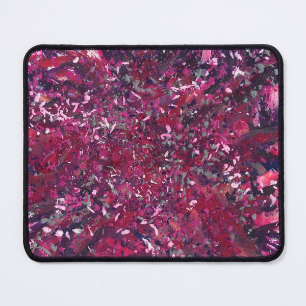 Item preview, Big Bang - The Birth Of My Art #108 Bold Unique Vibrant New Age 5D Original Hand-painted OOAK Abstract Painting Detail 4 In Red Purple Fuchsia Pink Silver Grey Gray Jewel Tones Boho Pattern Loving Art designed and sold by Rainbow Artist Orlando L.