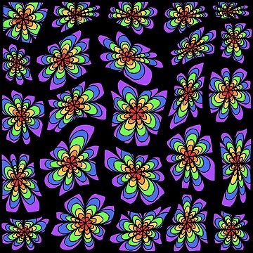 Artwork thumbnail, Colorful flower pattern by Meo Design