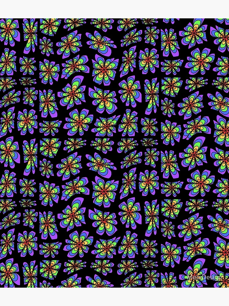 Thumbnail 3 of 3, Backpack, Colorful flower pattern designed and sold by Meo Design.