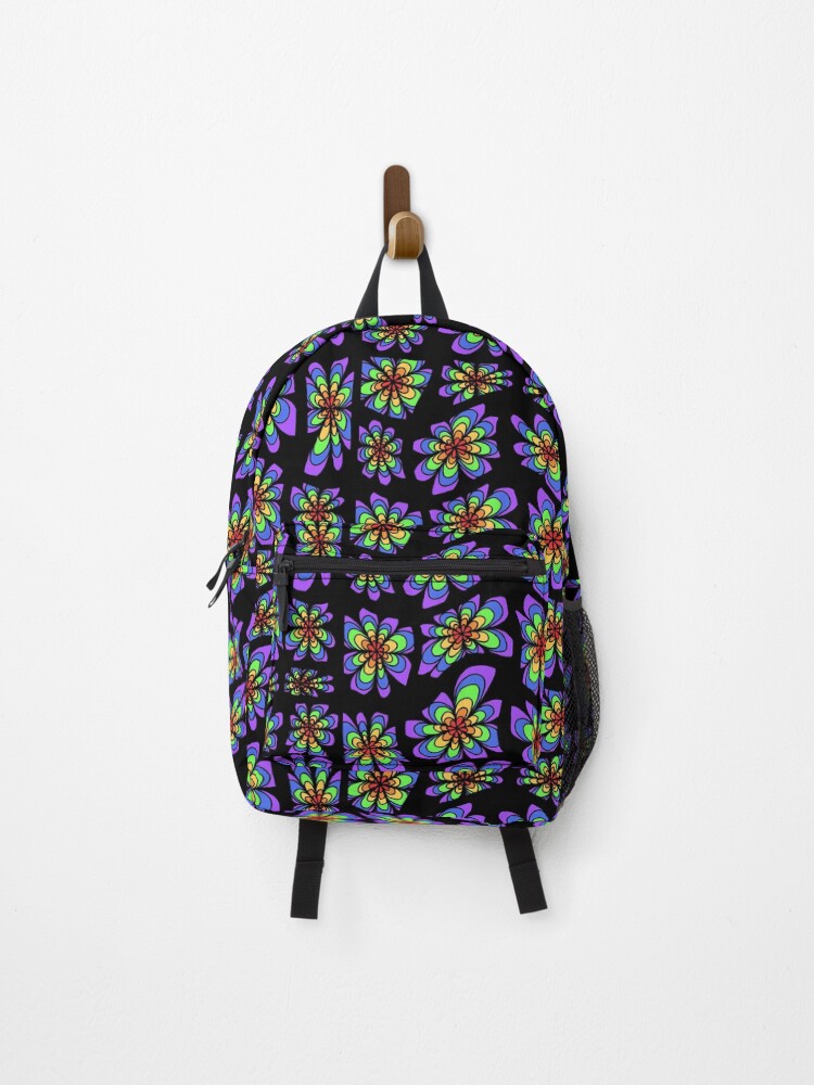 Thumbnail 1 of 3, Backpack, Colorful flower pattern designed and sold by RomeoAzahar.