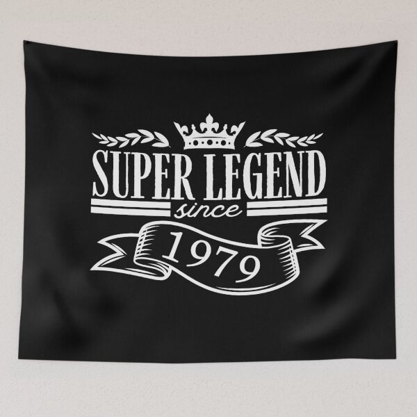 Item preview, Super legend since 1979 - birth year vintage-style design designed and sold by PHRASEandSTYLE.