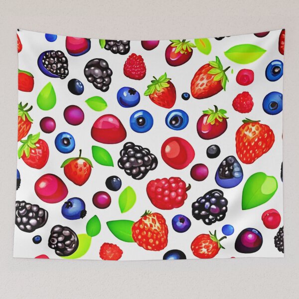 Item preview, Berry Burst: Fruity Pattern designed and sold by Health And Fitness Posts e-Store.