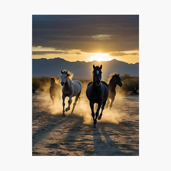 Aperçu de l'œuvre Les chevaux créée et vendue par Artistic canvas store.