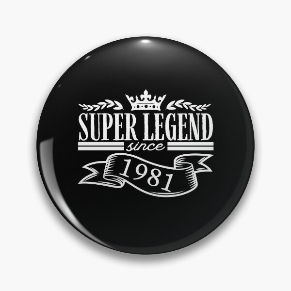 Item preview, Super legend since 1981 - birth year vintage-style design designed and sold by PHRASEandSTYLE.