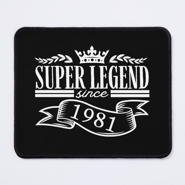 Item preview, Super legend since 1981 - birth year vintage-style design designed and sold by PHRASEandSTYLE.