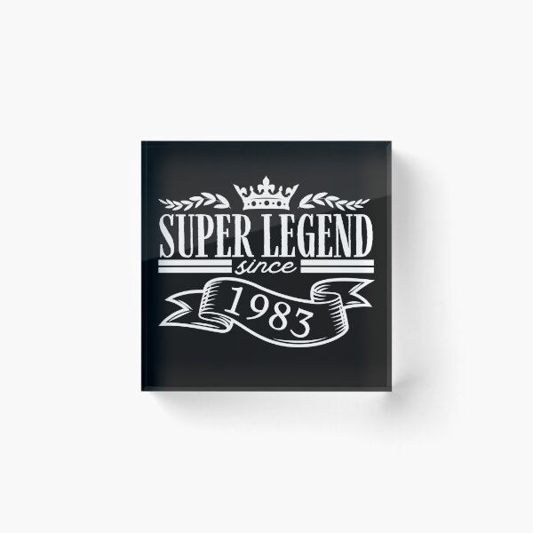 Item preview, Super legend since 1983 - birth year vintage-style design designed and sold by PHRASEandSTYLE.