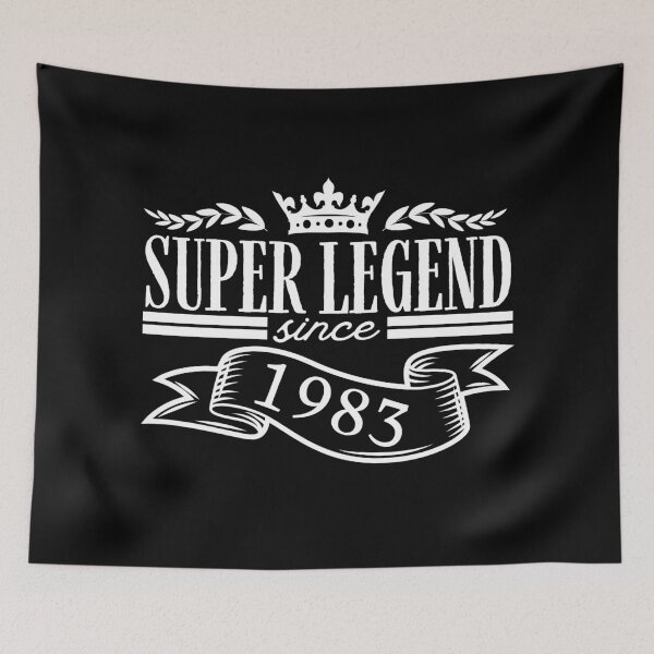 Item preview, Super legend since 1983 - birth year vintage-style design designed and sold by PHRASEandSTYLE.