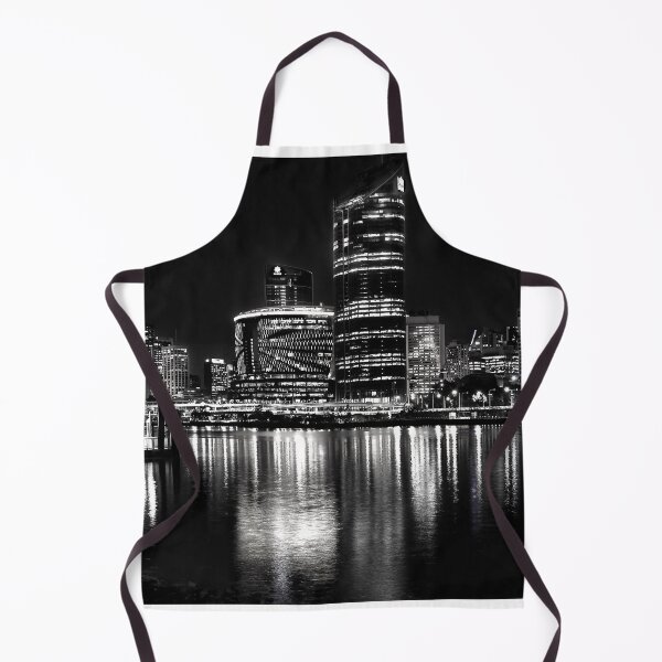 Item preview, Brisbane City Skyline in black and white designed and sold by pcole123.