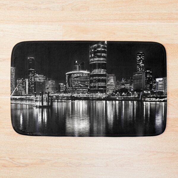 Item preview, Brisbane City Skyline in black and white designed and sold by pcole123.