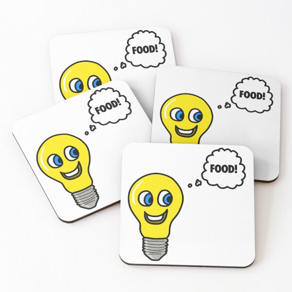 Item preview, Lightbulb having an idea about food designed and sold by GetContented.