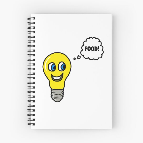 Item preview, Lightbulb having an idea about food designed and sold by GetContented.