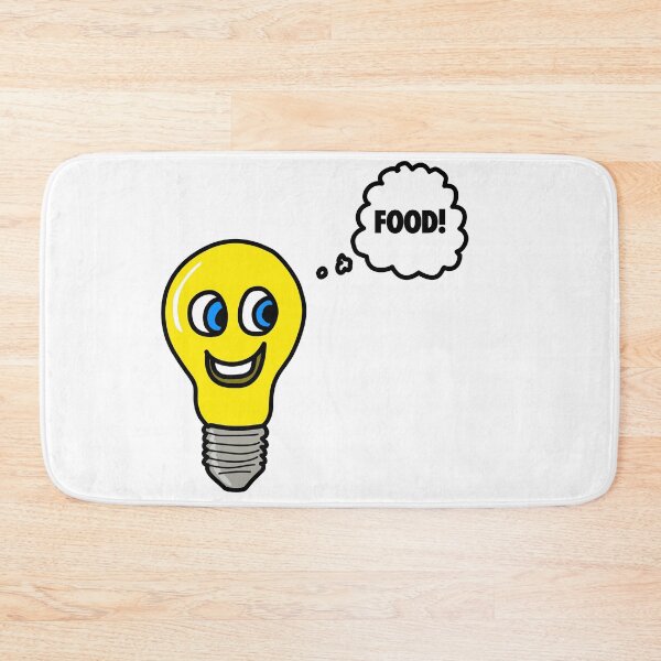 Item preview, Lightbulb having an idea about food designed and sold by GetContented.