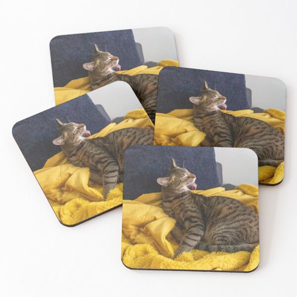 Item preview, Cat grooming himself  designed and sold by Sari Castro.